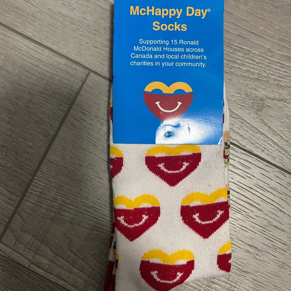 NWT McDonald's McHappy Day Socks 2018